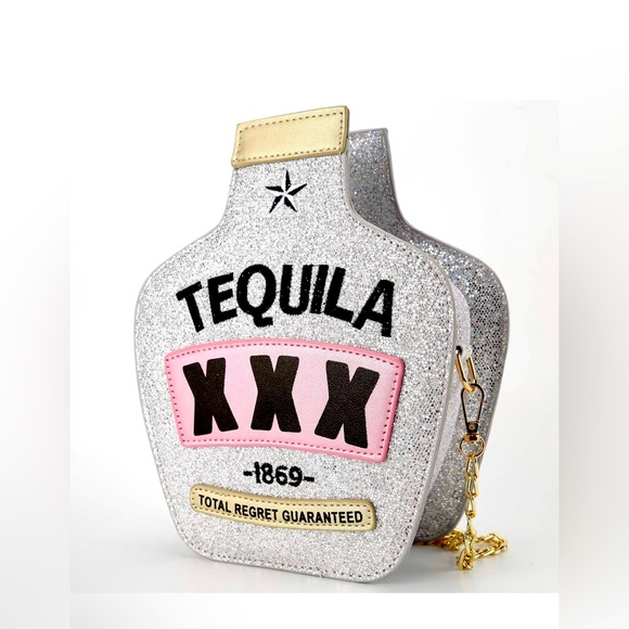 Handbags - BRAND NEW! Tequila Shaped Bottle Crossbody Bag with Chain Strap